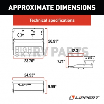 Lippert Components Series 28 Single Electric Folding Step - 3747452-2