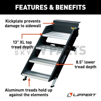 Lippert Components SolidStep 4 Manual Fold-Up Steps - 791575-3