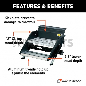 Lippert Components SolidStep 2 Manual Fold-Up Steps - 733931-3