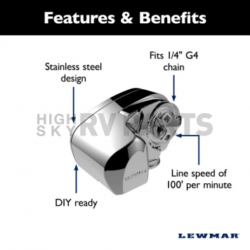 Lewmar Windlass Pro-Series; Horizontal Mount - 6656011967-310-4