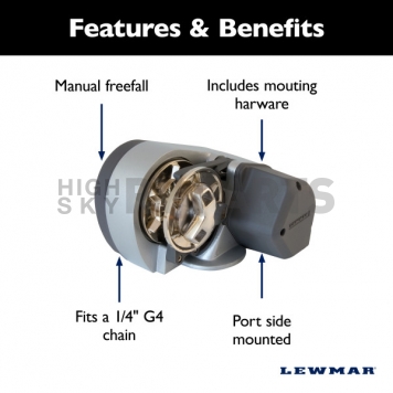 Lewmar Windlass - Pro Sport Horizontal Mount - 6656811967-303-4