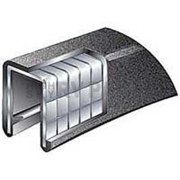 Taco Boat Edge Trim 1/2 Inch Height - 25 Foot Length Black - V30-1008B25-1-4