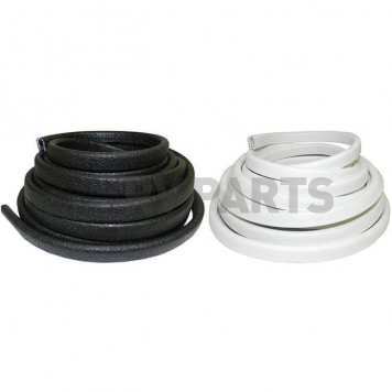 Taco Boat Edge Trim - 25 Foot Length - 5/32 Inch Inner Width x 9/16 Inch Outer Height - Black- V30-1005B25-1-2