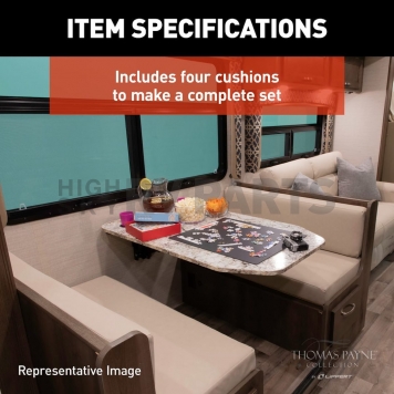 Lippert Components Thomas Payne Back And Seat Dinette Cushion - Grummond Vinyl - 2021100443-9