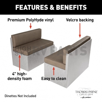 Lippert Components Thomas Payne Back And Seat Dinette Cushion - Grummond Vinyl - 2021100443-4