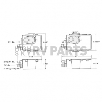 Attwood Marine Marine Gray Water Sump - 500 GPH - 4141-4-7