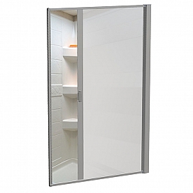 Icon Nautilus Shower Door - 71 Inch x 48 Inch White - 15349