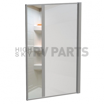 Icon Nautilus Shower Door - 71 Inch x 48 Inch White - 15349