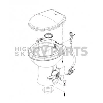 Dometic 400 Series RV Toilet White - 9610008275-1
