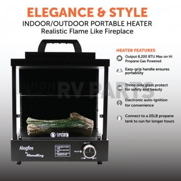Flame King Alogfire LP Gas Fireplace Insert FK-ALF-P1A1-6
