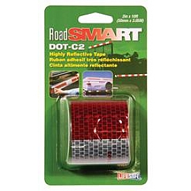 Top Tape and Label Reflective Tape 10 Feet X 2 Inch Red And Silver - RE2110