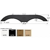 Icon Fender Skirt For Crossroads/ Dutchmen/ Forest River/ Keystone/ Palomino 69 Inch x 9 Inch Black 01776