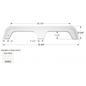 Icon Fender Skirt For Coachmen  Royal 70-3/8 Inch 12-5/8 Inch  White 01653