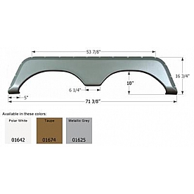 Icon Fender Skirt For Jayco  Eagle/ Jay Flight/ Jay Flight G2/ Jay Flight Bungalow/ Octane 71-3/8 Inch 16-3/4 Inch Taupe 01674