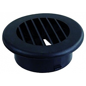 JR Products Heating/ Cooling Register - Round Black - HV4DBK-A