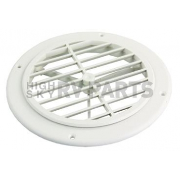 JR Products Heating/ Cooling Register - Round Off White - GRILL2-A