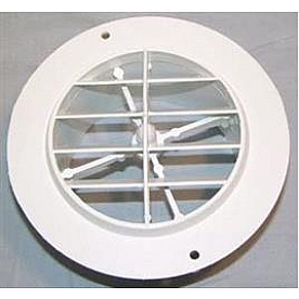 Valterra Heating/ Cooling Register - Round White - 3840WH