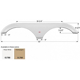 Icon Fender Skirt For Dutchmen  Classic/ Sport/ Denali/ Four Winds 66 Inch 9-1/4 Inch  White 01788