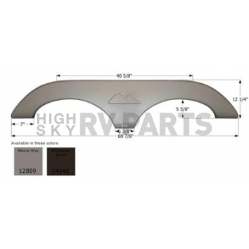 Icon Fender Skirt For Keystone  Montana Mountaineer 69-7/8 Inch 12-1/4 Inch Winchester Brown 14146