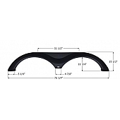 Icon Fender Skirt For Keystone  Redwood 76-1/4 Inch 15-1/2 Inch Black 14160