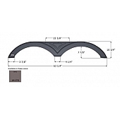 Icon Fender Skirt Universal Replacement To Fit By Dimension 63-1/4 Inch 10-3/4 Inch Gray 14170