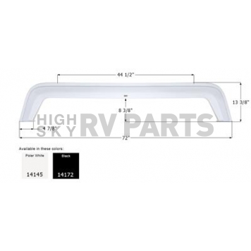 Icon Fender Skirt For Forest River  Salem 72 Inch 13-3/8 Inch Black 14172