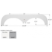 Icon Fender Skirt For Okanagan s 63-1/8 Inch 14-1/2 Inch Metallic Gray 01972