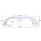 Icon Fender Skirt For R-Vision  Status 73-1/2 Inch 16-3/4 Inch  White 14180