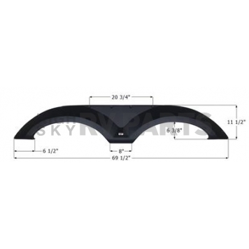 Icon Fender Skirt Forest River  Cherokee 69-1/2 Inch 11-1/2 Inch  14183