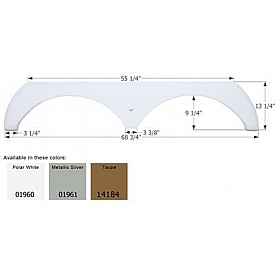 Icon Fender Skirt For Thor  Jazz 68-3/4 Inch 13-1/4 Inch Taupe 14184