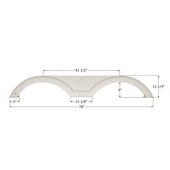 Icon Fender Skirt For Evergreen RV  Element 78 Inch 12-1/4 Inch Cool White 14188