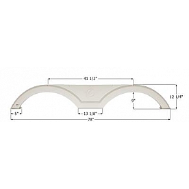 Icon Fender Skirt For Evergreen RV  Element 78 Inch 12-1/4 Inch Cool White 14188