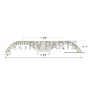 Icon Fender Skirt For Evergreen RV  Element 78 Inch 12-1/4 Inch Cool White 14188