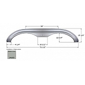 Icon Fender Skirt For Holiday Rambler  Presidential 71-1/2 Inch 15-1/4 Inch Metallic Silver 14193