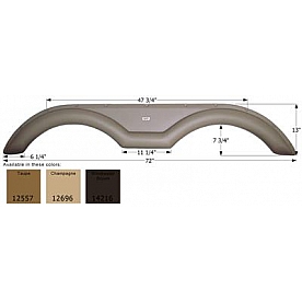 Icon Fender Skirt Sunnybrook Winnebago Bristol Bay, Trail Creek Trail West 72 Inch x 13 Inch Brown