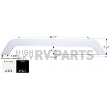 Icon Fender Skirt For Sunnybrook And Winnebago s 61-1/2 Inch 9-1/2 Inch Black 14217