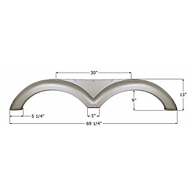 Icon Fender Skirt For Gulf Stream  Sedona 69-1/4 Inch 13 Inch Champagne 14219