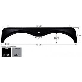 Icon Fender Skirt For Northwood  Arctic Fox 69-1/2 Inch 15-1/4 Inch Light Gray 14245