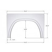 Icon Fender Skirt For Damon  Intruder 41-1/2 Inch 26-1/4 Inch  White 14261