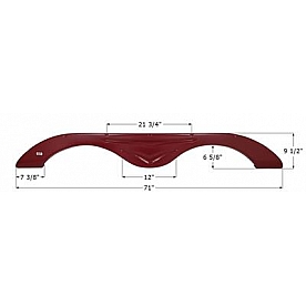 Icon Fender Skirt For R-Vision  Trail-lite 71 Inch 9-1/2 Inch Purple Red 14264