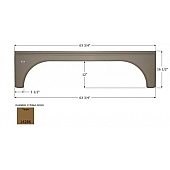 Icon Fender Skirt - Hi-Lo - 63-3/4 Inch 16-1/2 Inch Taupe - 14286