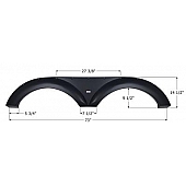 Icon Tandem Fender Skirt - Winnebago Destination - Black - 14288