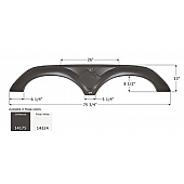 Icon Fender Skirt Keystone Montana - 75-3/4 Inch 13 Inch - Tandem - 14324
