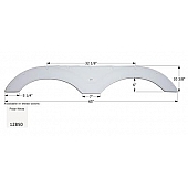 Icon Fender Skirt  65 Inch 10-3/8 Inch  White 12850