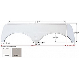 Icon Fender Skirt For Sunnybrook And Winnebago s 71-3/4 Inch 19-1/2 Inch Tan 12851