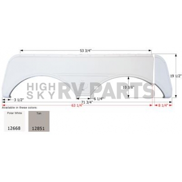 Icon Fender Skirt For Sunnybrook And Winnebago s 71-3/4 Inch 19-1/2 Inch Tan 12851