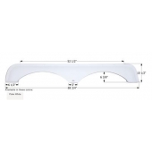 Icon Fender Skirt For Layton  Skyline 69-3/4 Inch 10-1/2 Inch  White 12853