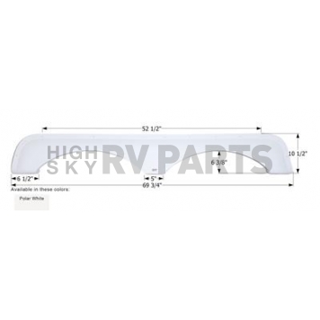Icon Fender Skirt For Layton  Skyline 69-3/4 Inch 10-1/2 Inch  White 12853
