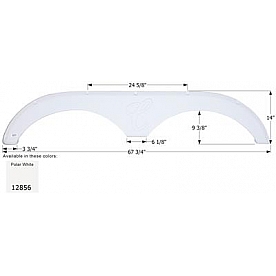 Icon Fender Skirt For Forest River  Cardinal LE 67-3/4 Inch 14 Inch  White 12856