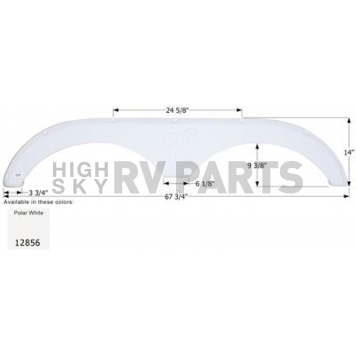 Icon Fender Skirt For Forest River  Cardinal LE 67-3/4 Inch 14 Inch  White 12856